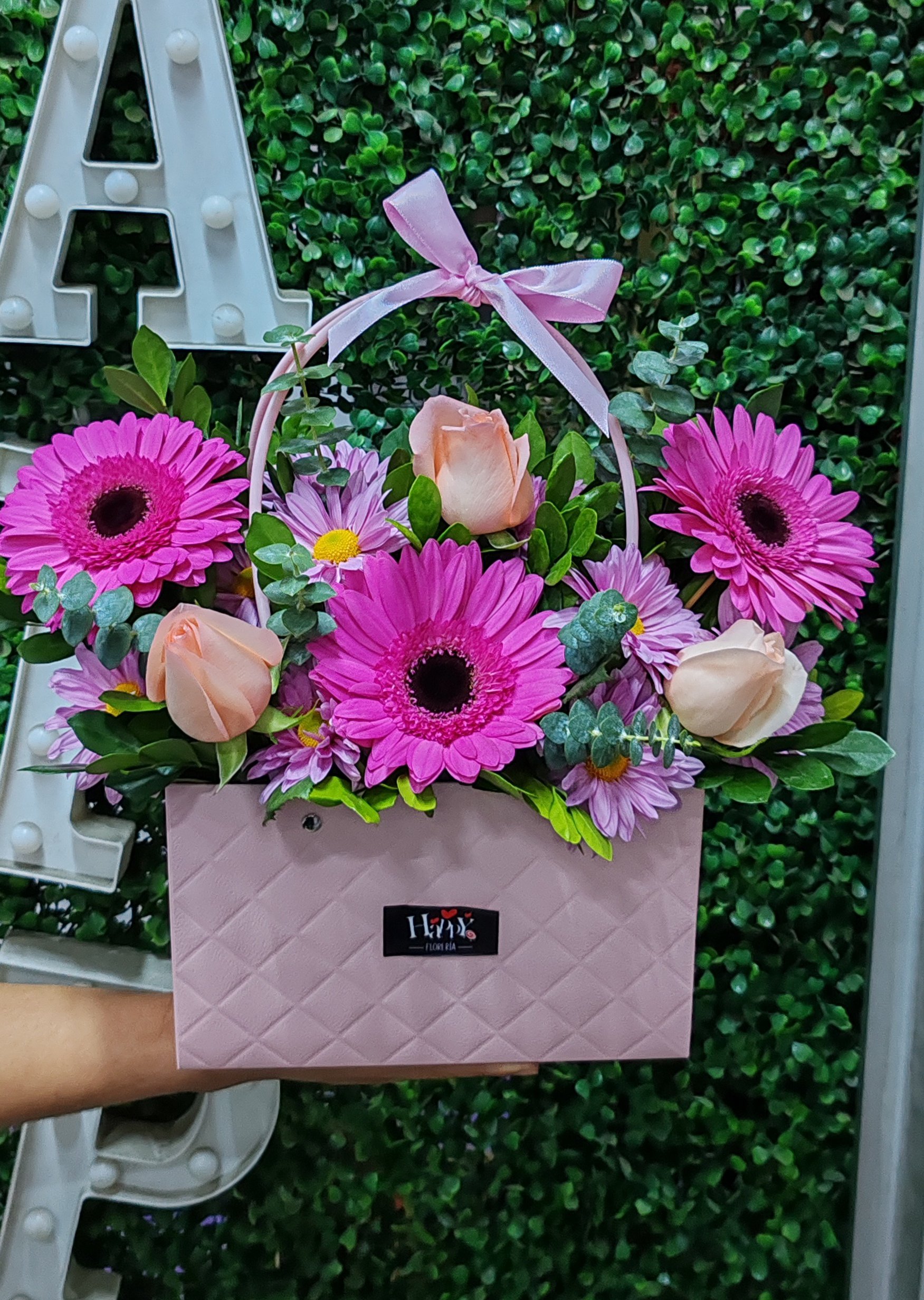 Cartera de Rosas con Gerberas - Happyflor