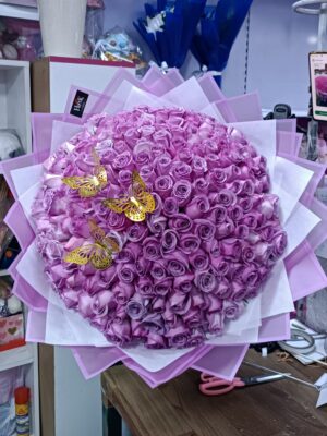 Buchón de 200 rosas lilas 💜
