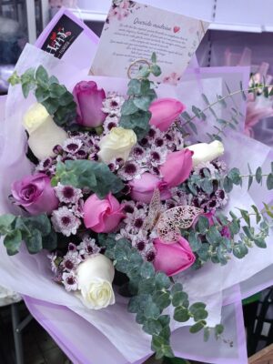 Ramo Mágico con rosas en tonos pasteles 🩷🤍💜