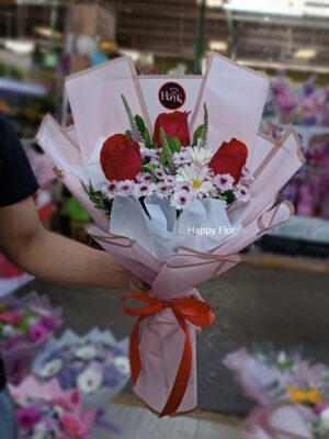 Ramo de 3 rosas rojas 🌹