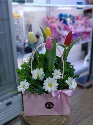 Cartera de 4 tulipanes surtidos 💐