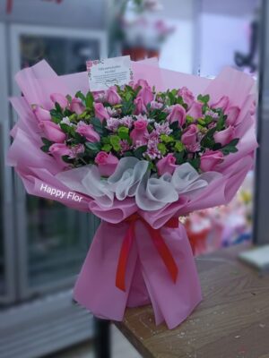 Ramo de 24 rosas con base