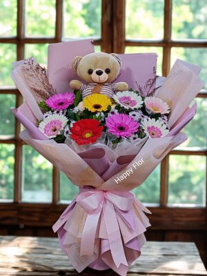 Ramo de Gerberas con peluche 🧸