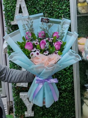 Ramo de 6 Rosas Romantic 💜