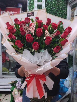 Ramo de 24 rosas con Base