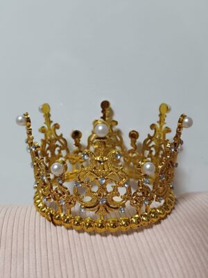 Corona perlas Dorada 👑