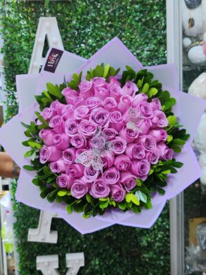 Buchón de 50 rosas lilas 💜
