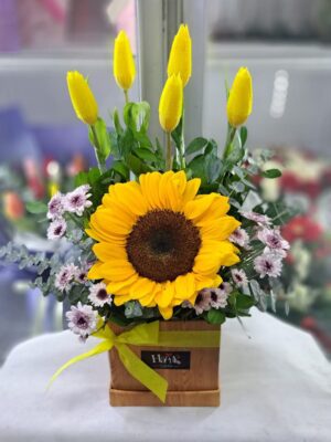 Box de 5 Tulipanes amarillos 💛
