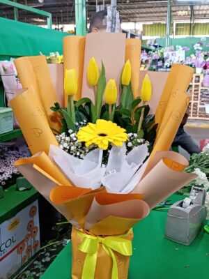 Ramo de 5 Tulipanes amarillos 💛