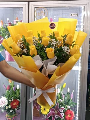 Ramo con 12 rosas amarillas 💛