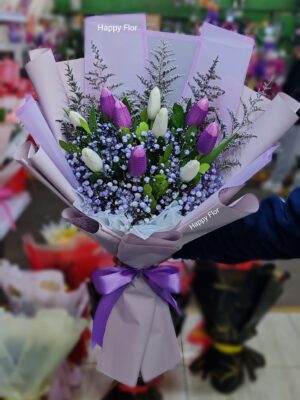 Ramo de 10 Tulipanes 💜