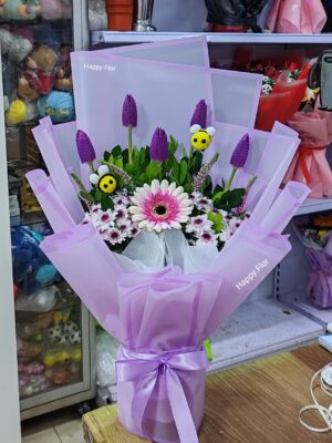 Ramo 5 Tulipanes lila 💜