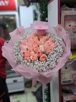 Buchón de 24 rosas Graduado 🎓