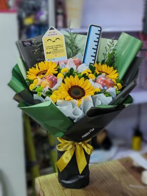 Ramo de Manzanas y Girasoles