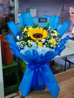 Ramo de 1 Girasol con base