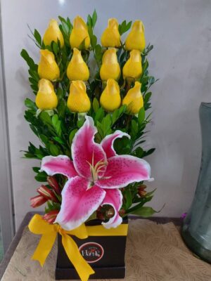 Box de rosas amarillas