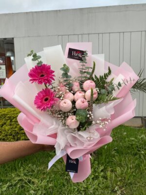 Ramo de Rosas Inglesas y Gerberas
