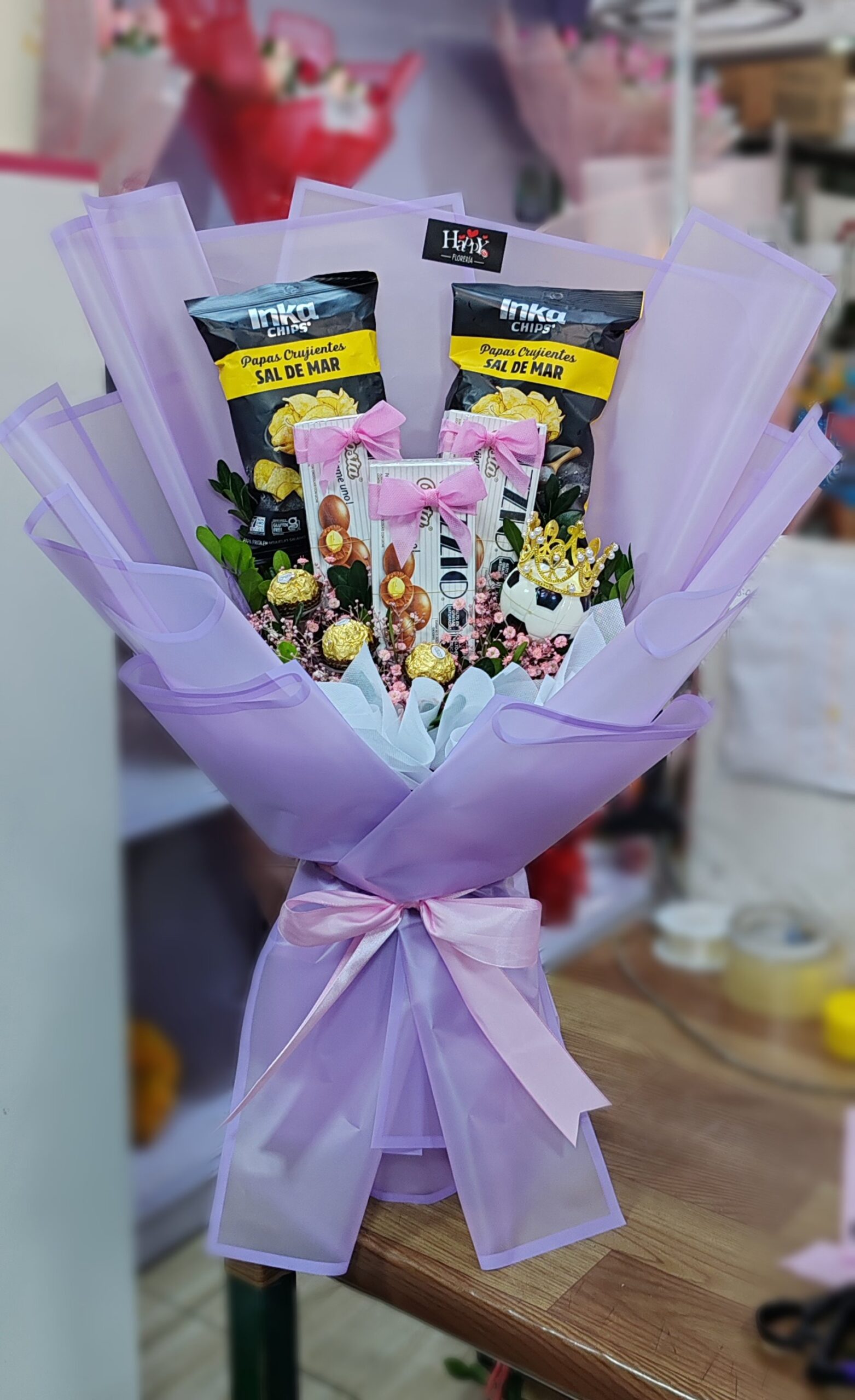 Ramo Cumpleañero De Snacks Happyflor