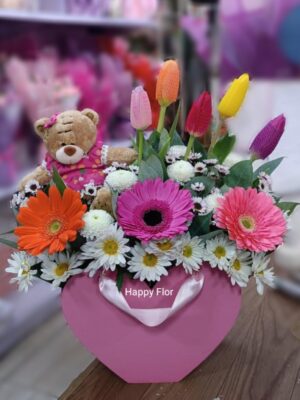 Box de Tulipanes y peluche