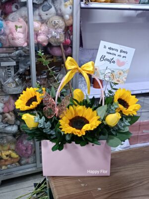Cartera de Girasoles y rosas