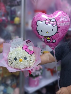Ramo + Globo Hello Kitty