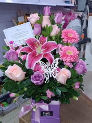 Box de rosas y flores