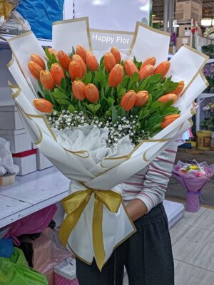 Ramo de 25 Tulipanes 🧡