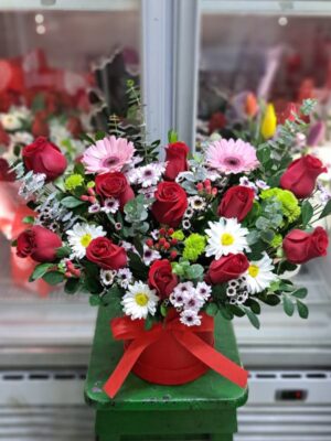 Box primaveral con rosas rojas ❤️