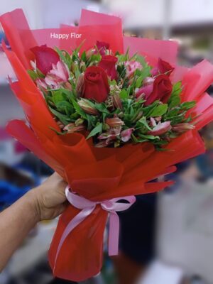 Ramo de rosas con Astromelias ❤️