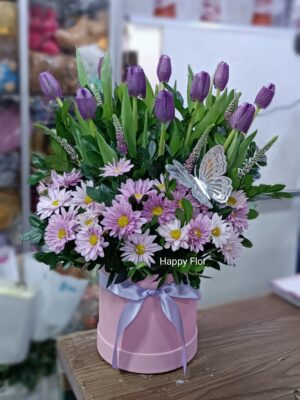 Box de 10  tulipanes 💜