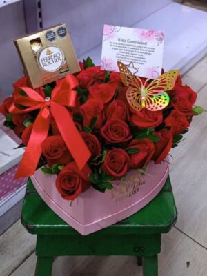 Box corazón de rosas ❤️
