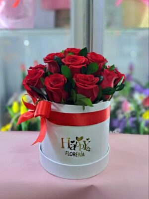 Box de rosas rojas.