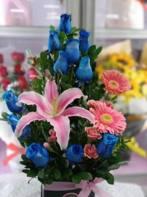Box de rosas azules 💙