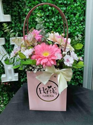Cartera floral con Gerberas